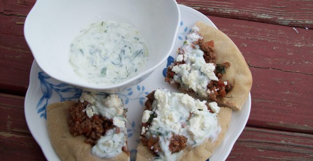 Greek-Style Lamb Pita Pizzas