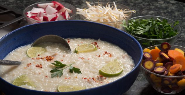 Cambodian Chicken Rice Soup