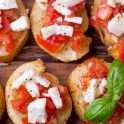 Open faced caprese sandwich