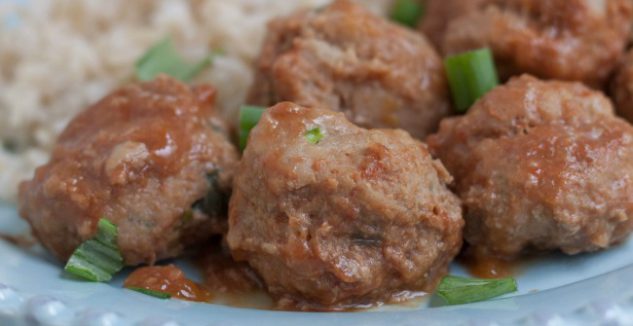 20 Minute Peachy Ground Turkey Meatballs